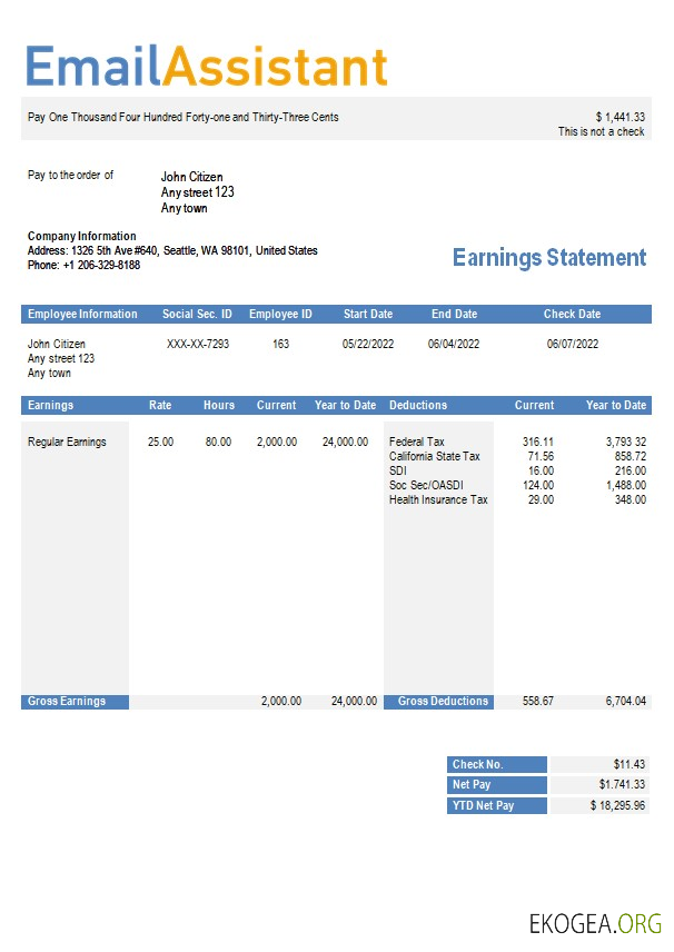 relevé de résultats d'une entreprise de services de messagerie aux formats Word et PDF